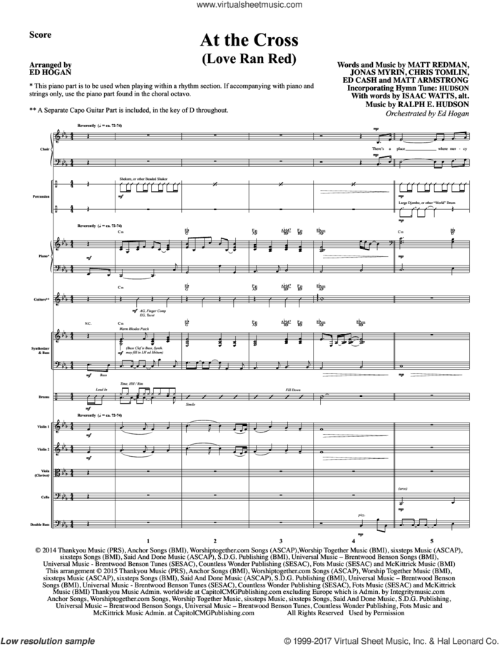 At the Cross (COMPLETE) sheet music for orchestra/band by Isaac Watts, Ed Hogan and Ralph Hudson, intermediate skill level