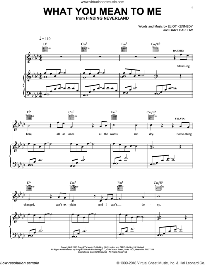 What You Mean To Me sheet music for voice, piano or guitar by Gary Barlow & Eliot Kennedy, Eliot Kennedy, ELIOT KENNEDY and Gary Barlow, intermediate skill level