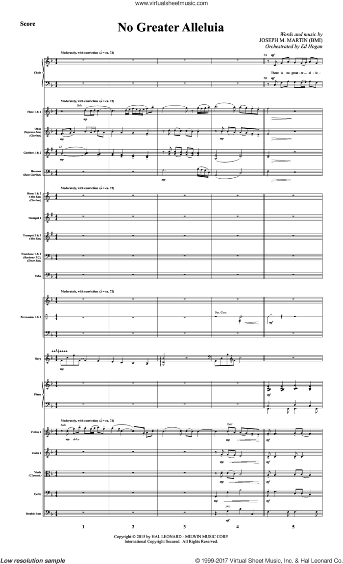 No Greater Alleluia (COMPLETE) sheet music for orchestra/band by Joseph M. Martin, intermediate skill level