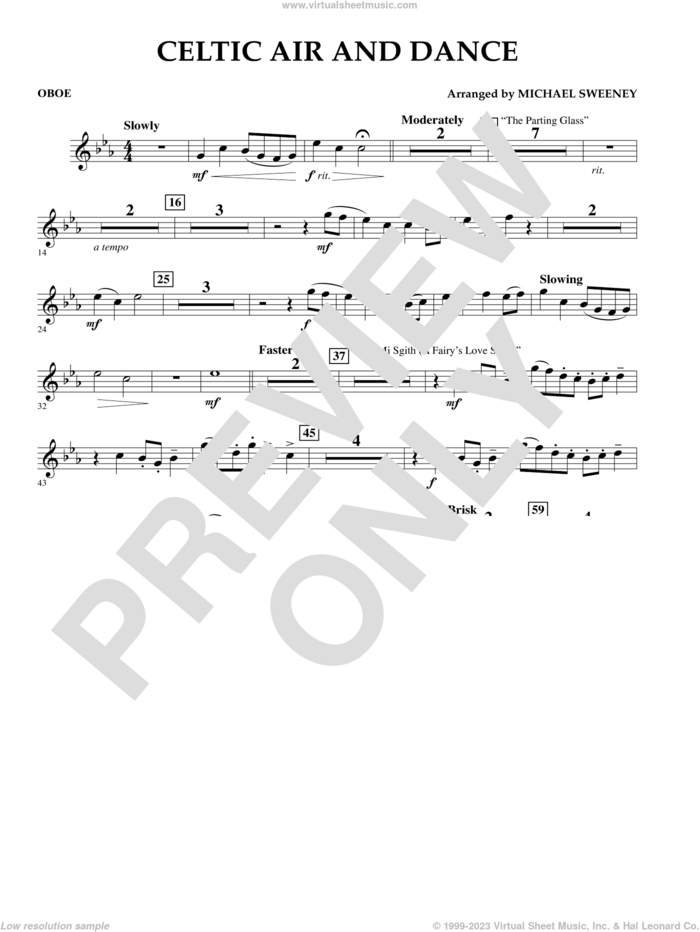 Celtic Air and Dance sheet music for concert band (oboe) by Michael Sweeney, intermediate skill level