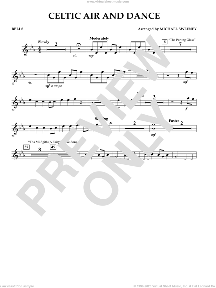 Celtic Air and Dance sheet music for concert band (bells) by Michael Sweeney, intermediate skill level