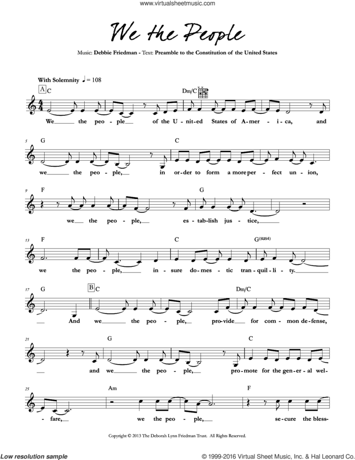 Wedding Vows sheet music for voice and other instruments (fake book) by Debbie Friedman, intermediate skill level