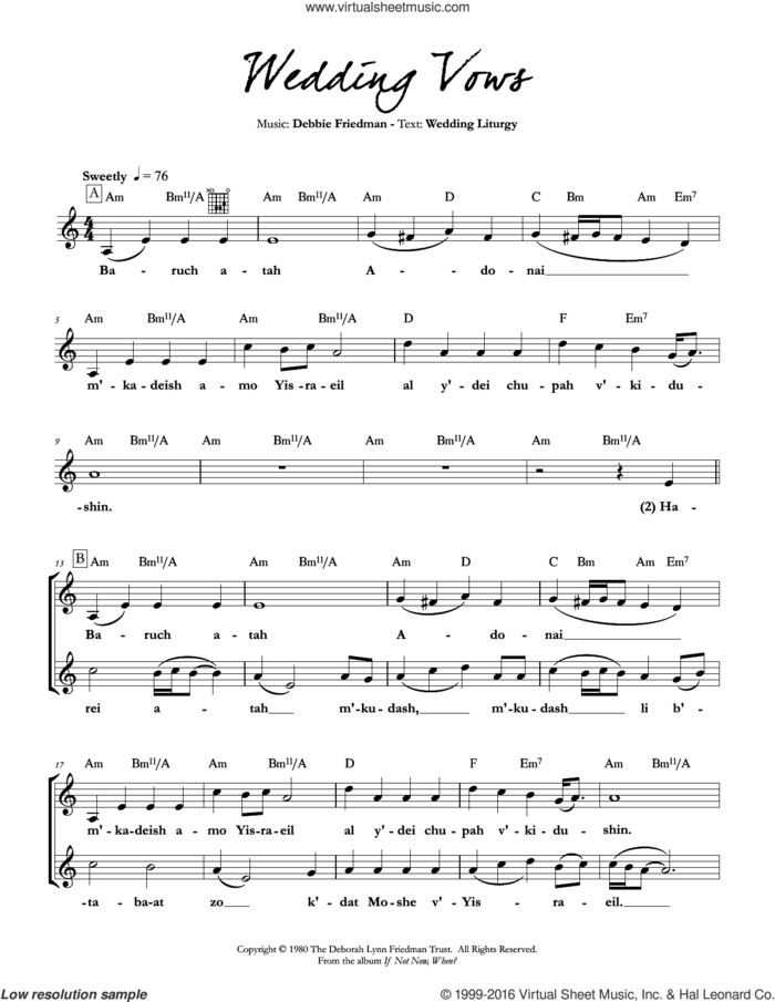 We the People sheet music for voice and other instruments (fake book) by Debbie Friedman, intermediate skill level