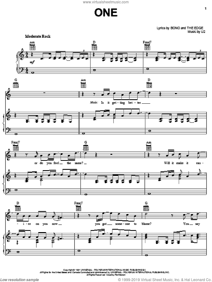 One sheet music for voice, piano or guitar by Mary J. Blige, Johnny Cash, Adam Clayton, Bono, David Evans, Laure Mullen Jr., Paul Hewson, The Edge and U2, intermediate skill level