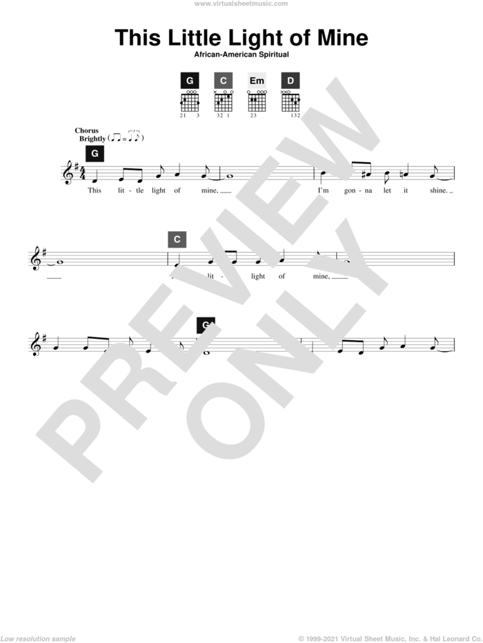 This Little Light Of Mine sheet music for guitar solo (ChordBuddy system)  and Travis Perry, intermediate guitar (ChordBuddy system)