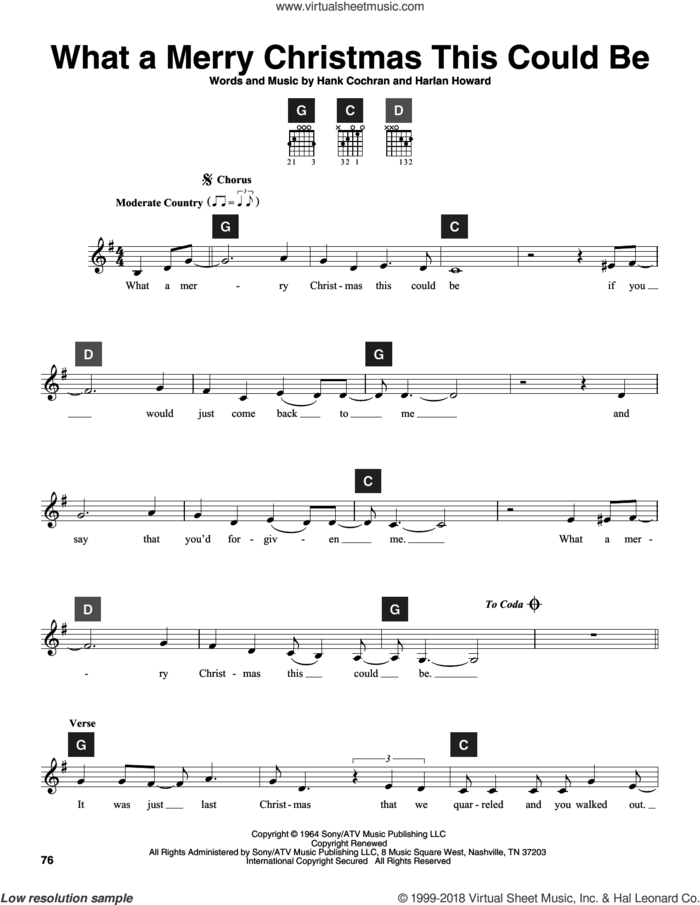 What A Merry Christmas This Could Be sheet music for guitar solo (ChordBuddy system) by Harlan Howard, George Strait, Travis Perry, Hank Cochran and Hank Cochran & Harlan Howard, intermediate guitar (ChordBuddy system)