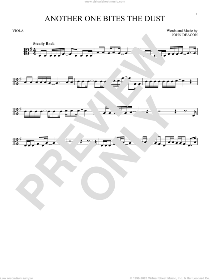 Another One Bites The Dust - Easy Sheet Music in PDF - La Touche Musicale