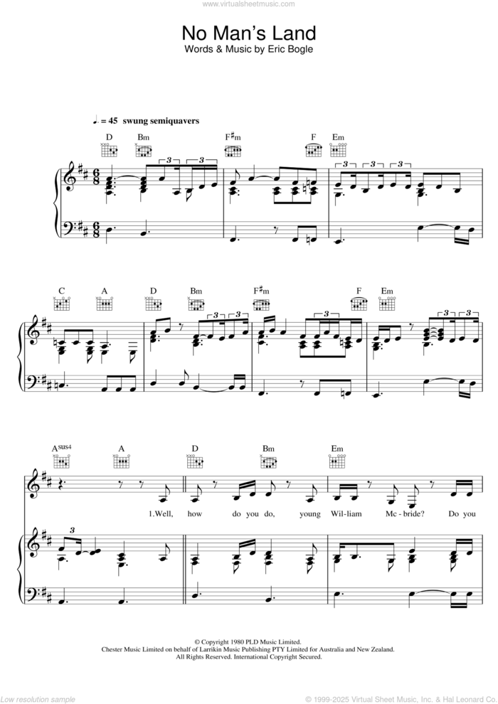 No Man's Land / The Green Fields Of France (feat. Jeff Beck) sheet music for voice, piano or guitar by Joss Stone, Jeff Beck and Eric Bogle, intermediate skill level