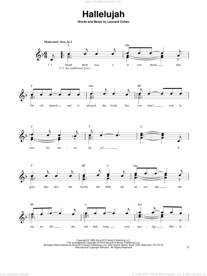 Hallelujah sheet music for guitar solo (chords) by Leonard Cohen, Justin Timberlake & Matt Morris featuring Charlie Sexton and Lee DeWyze, easy guitar (chords)