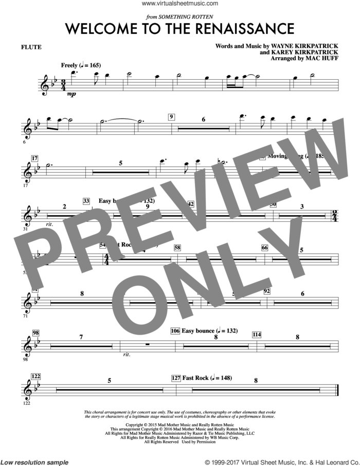Welcome to the Renaissance (complete set of parts) sheet music for orchestra/band by Mac Huff, Karey Kirkpatrick and Wayne Kirkpatrick, intermediate skill level