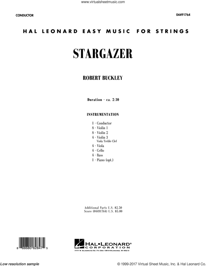 Stargazer (COMPLETE) sheet music for orchestra by Robert Buckley, intermediate skill level
