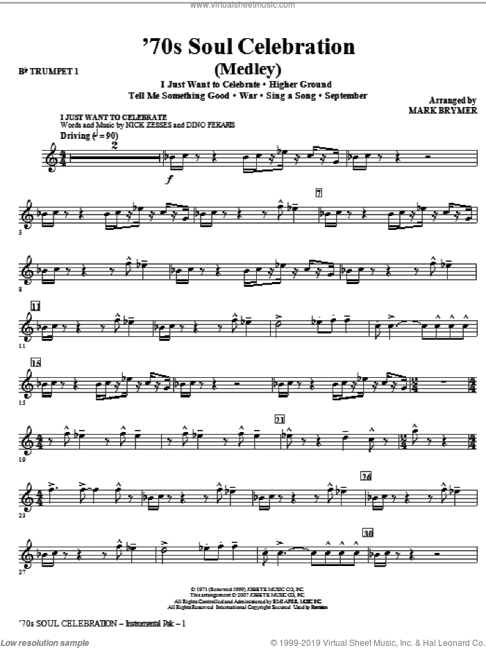 70s Soul Celebration (Medley) (complete set of parts) sheet music for orchestra/band by Mark Brymer, intermediate skill level