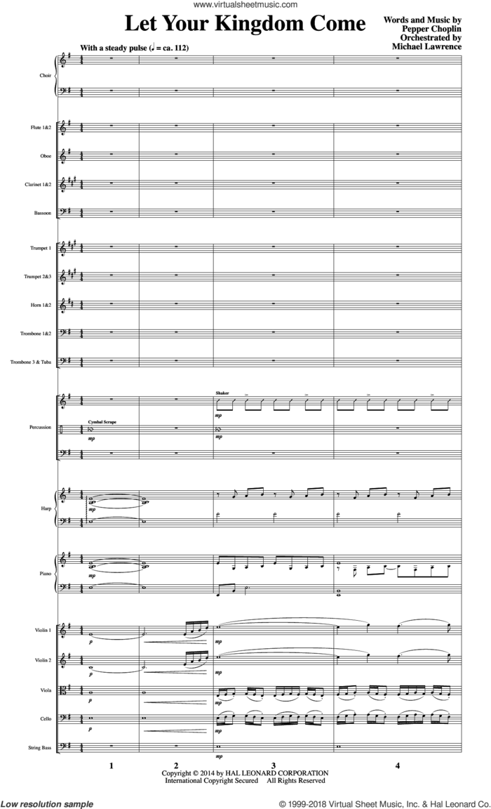 Let Your Kingdom Come (COMPLETE) sheet music for orchestra/band by Pepper Choplin, intermediate skill level