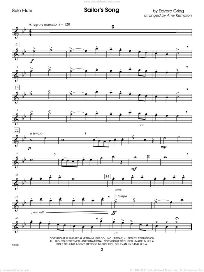 Kendor Debut Solos - Flute sheet music for flute solo by Kempton, intermediate skill level