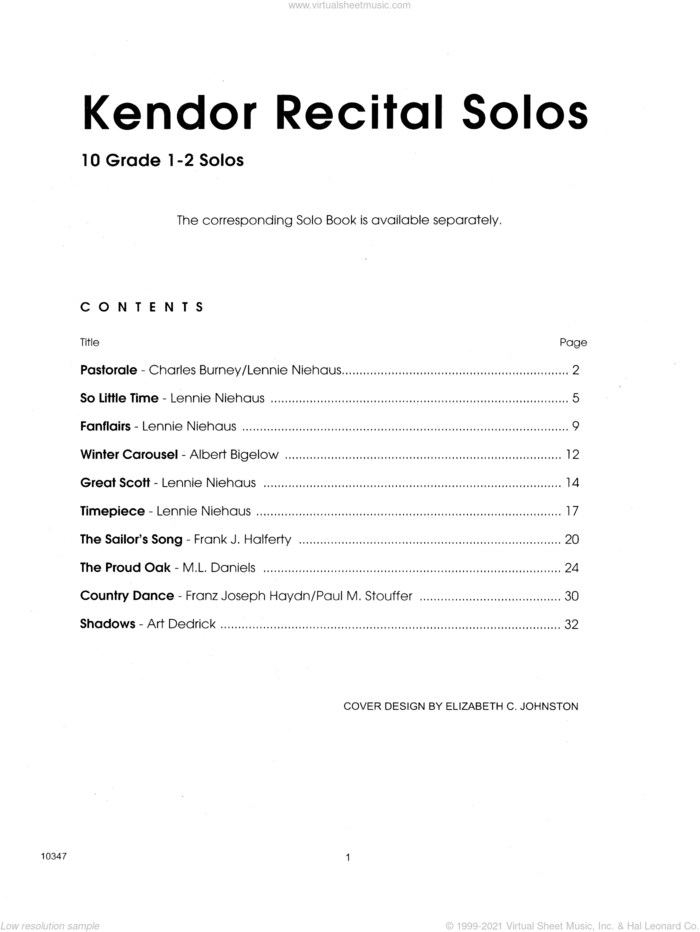 Kendor Recital Solos - Baritone - Piano Accompaniment sheet music for baritone and piano, intermediate skill level