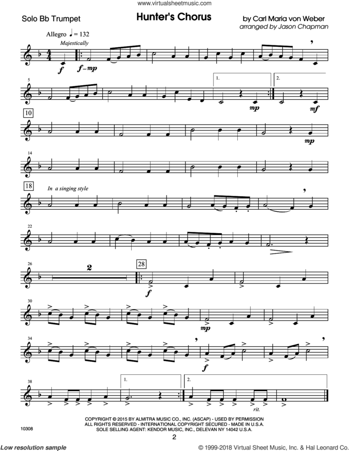 Kendor Debut Solos - Bb Trumpet sheet music for trumpet solo by Chapman and Miscellaneous, intermediate skill level