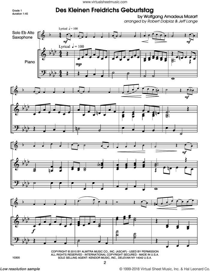 Kendor Debut Solos - Eb Alto Sax - Piano Accompaniment sheet music for alto saxophone and piano (piano) by Carl Strommen, Dalpiaz and Robert John Lange, intermediate skill level