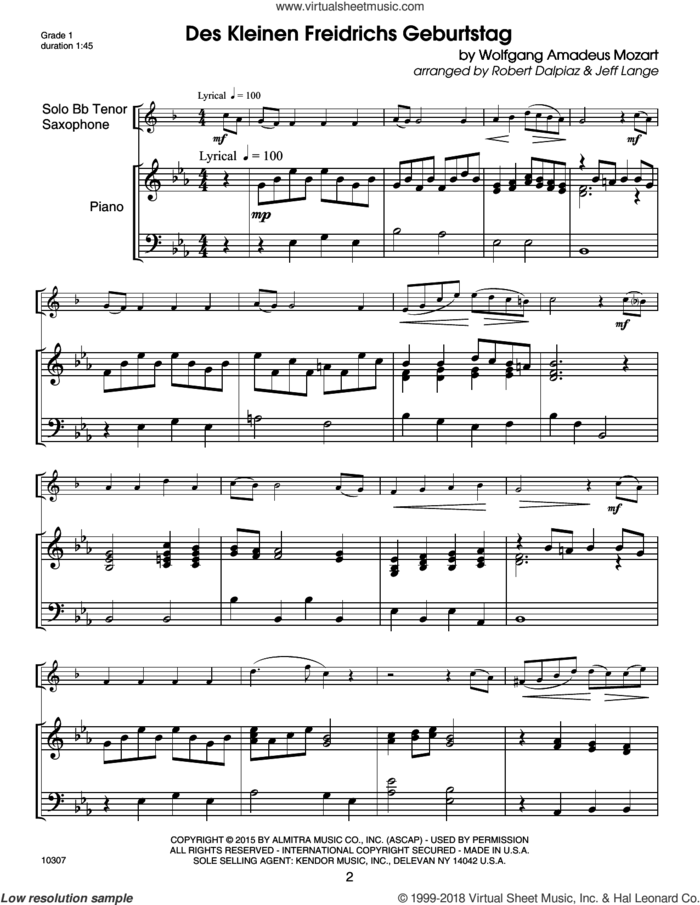 Kendor Debut Solos - Bb Tenor Sax - Piano Accompaniment sheet music for tenor saxophone and piano (piano) by Carl Strommen, Dalpiaz and Robert John Lange, intermediate skill level