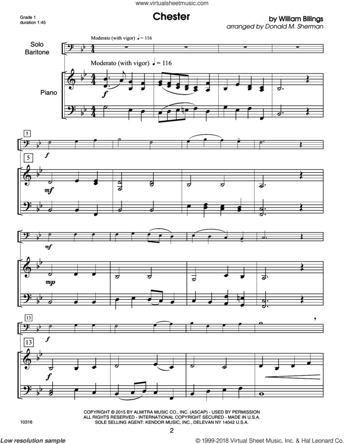 Kendor Debut Solos - Baritone T.C. and B.C. - Piano Accompaniment sheet music for baritone and piano by Donald M. Sherman and Miscellaneous, intermediate skill level