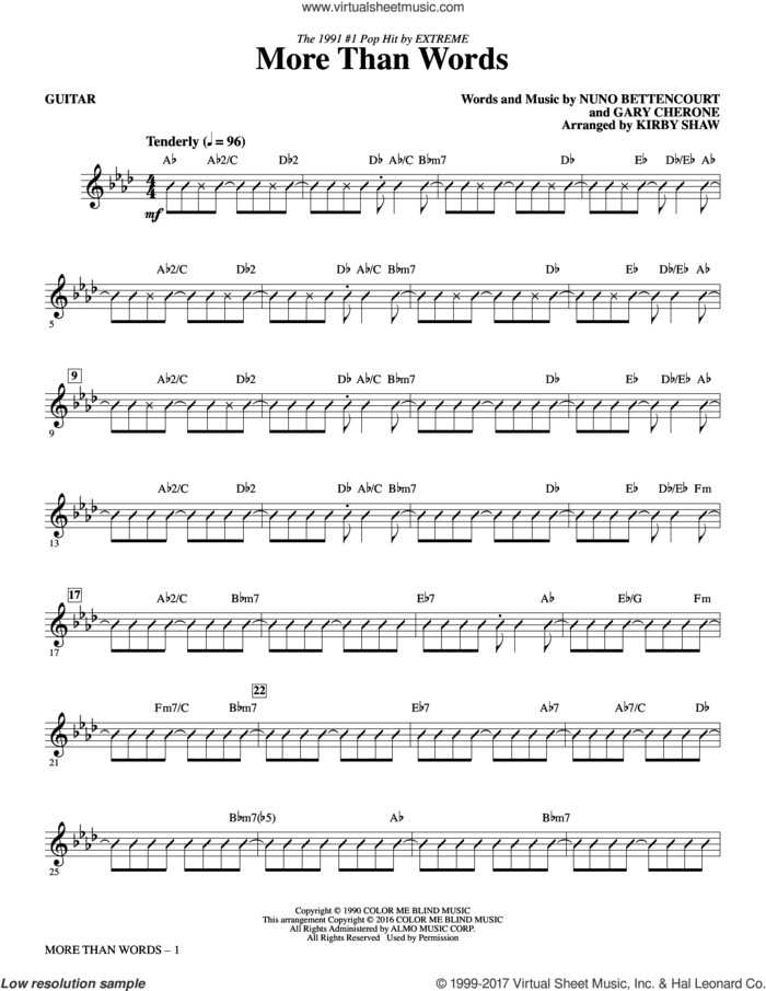 More Than Words (complete set of parts) sheet music for orchestra/band by Kirby Shaw, Extreme, Gary Cherone and Nuno Bettencourt, intermediate skill level