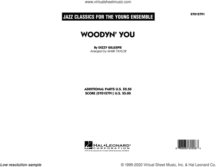 Woodyn' You (COMPLETE) sheet music for jazz band by Mark Taylor and Dizzy Gillespie, intermediate skill level