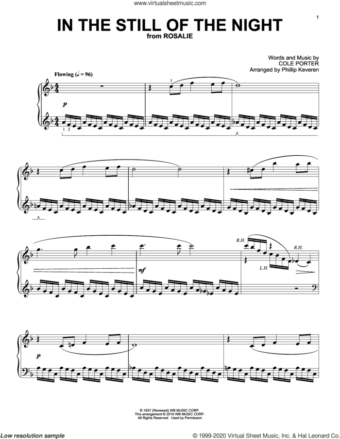 In The Still Of The Night (arr. Phillip Keveren) sheet music for piano solo by Cole Porter and Phillip Keveren, intermediate skill level