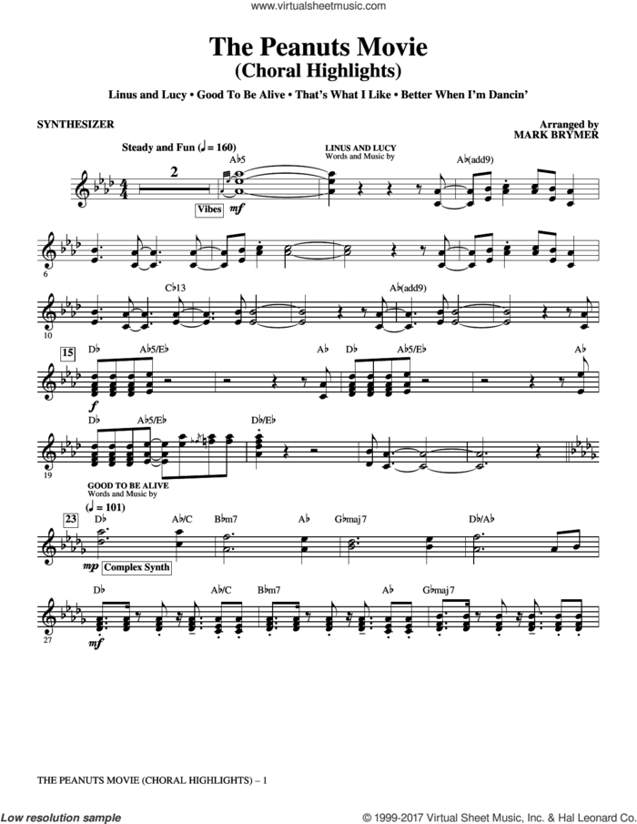 The Peanuts Movie (complete set of parts) sheet music for orchestra/band by Mark Brymer, Meghan Trainor and Thaddeus Dixon, intermediate skill level