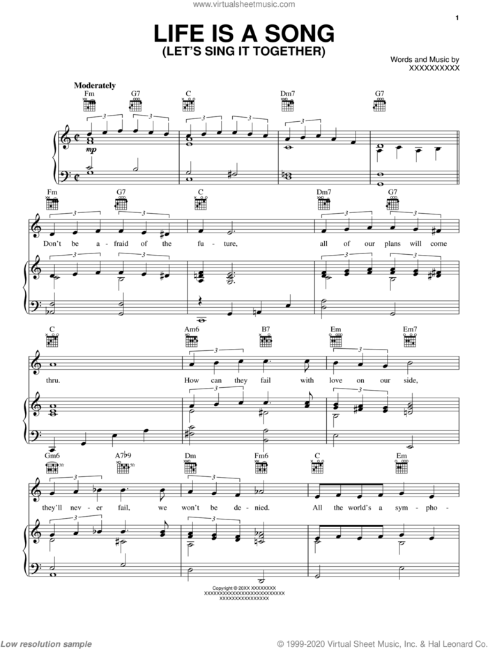 Life Is A Song (Let's Sing It Together) sheet music for voice, piano or guitar by Joe Young and Fred Ahlert, intermediate skill level