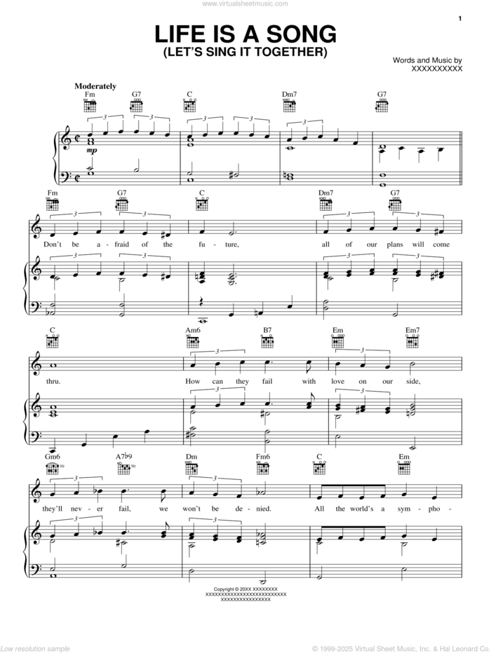 Life Is A Song (Let's Sing It Together) sheet music for voice, piano or guitar by Joe Young and Fred Ahlert, intermediate skill level