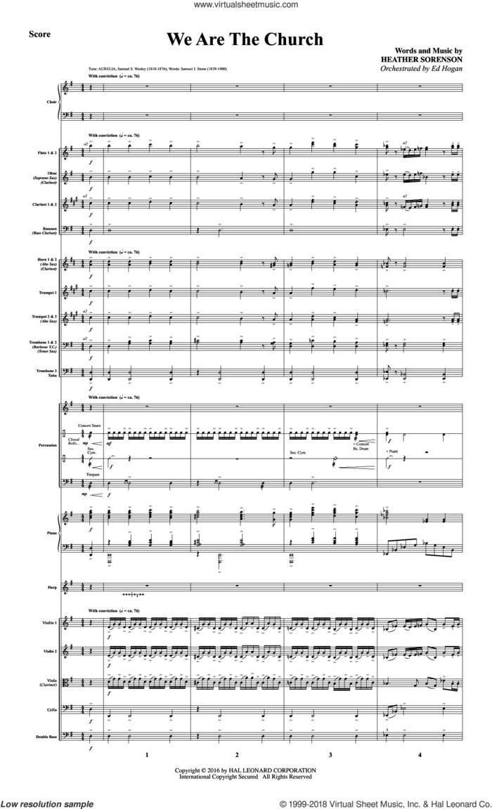 We Are the Church (COMPLETE) sheet music for orchestra/band by Heather Sorenson, intermediate skill level