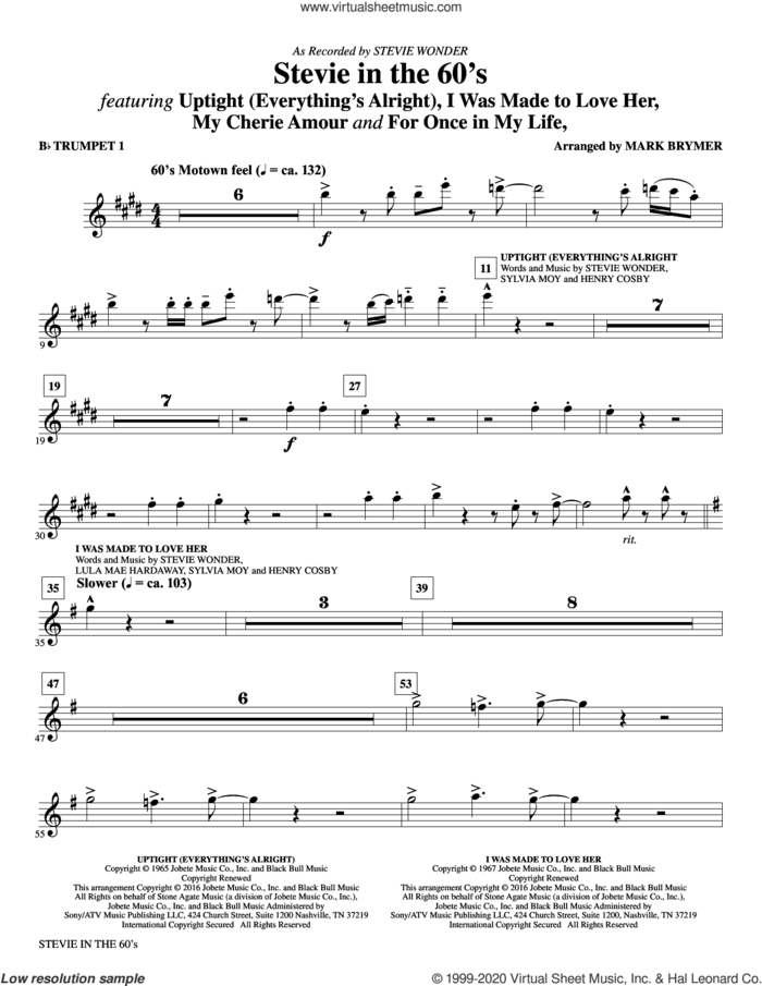 Stevie in the 60s (complete set of parts) sheet music for orchestra/band by Mark Brymer, Orlando Murden, Ron Miller and Stevie Wonder, intermediate skill level