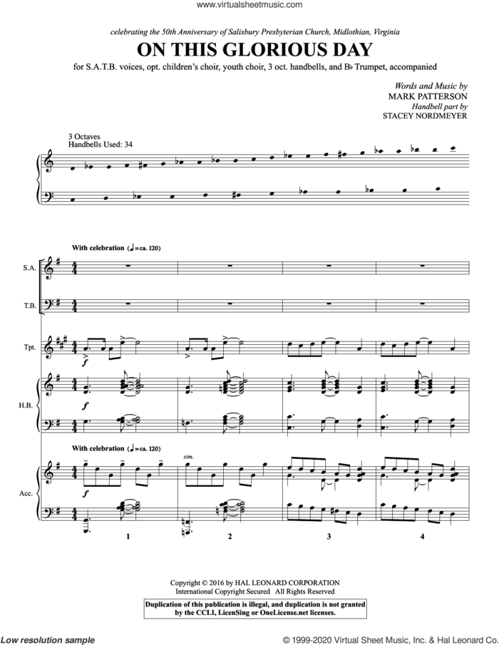On This Glorious Day (COMPLETE) sheet music for orchestra/band by Mark Patterson, intermediate skill level