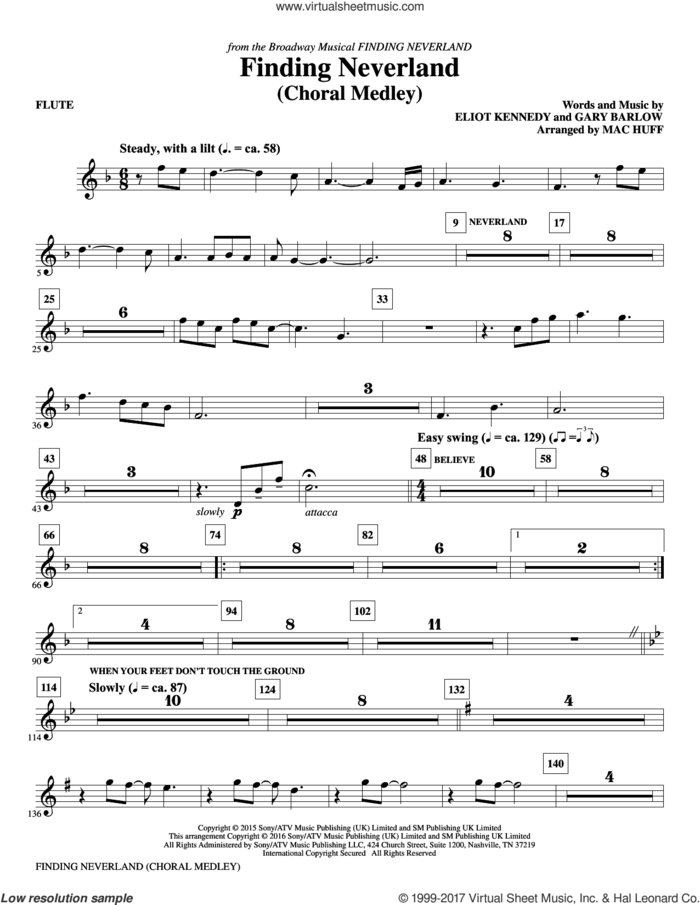 Finding Neverland (complete set of parts) sheet music for orchestra/band by Mac Huff, Eliot Kennedy and Gary Barlow, intermediate skill level