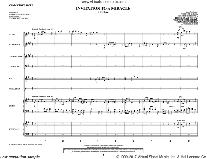 Invitation to a Miracle (COMPLETE) sheet music for orchestra/band by Joseph M. Martin, Douglas Nolan and Pamela Stewart, intermediate skill level