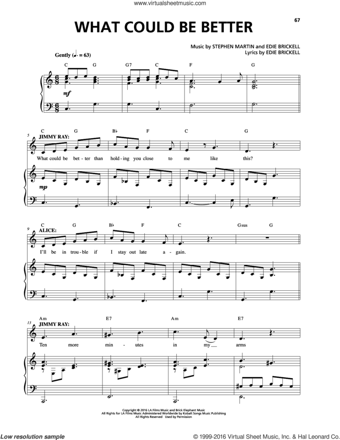 What Could Be Better sheet music for voice and piano by Edie Brickell, Stephen Martin and Stephen Martin & Edie Brickell, intermediate skill level