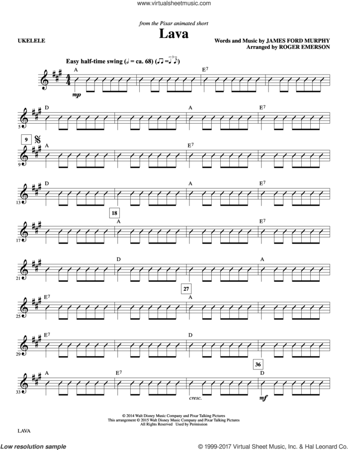 Lava (from Lava) (arr. Roger Emerson) (complete set of parts) sheet music for orchestra/band by Roger Emerson and James Ford Murphy, intermediate skill level