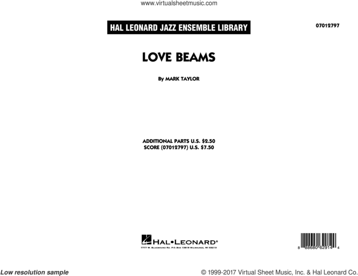 Love Beams (COMPLETE) sheet music for jazz band by Mark Taylor, intermediate skill level