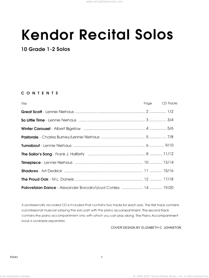 Kendor Recital Solos - Trombone - Solo Book sheet music for trombone solo, intermediate skill level