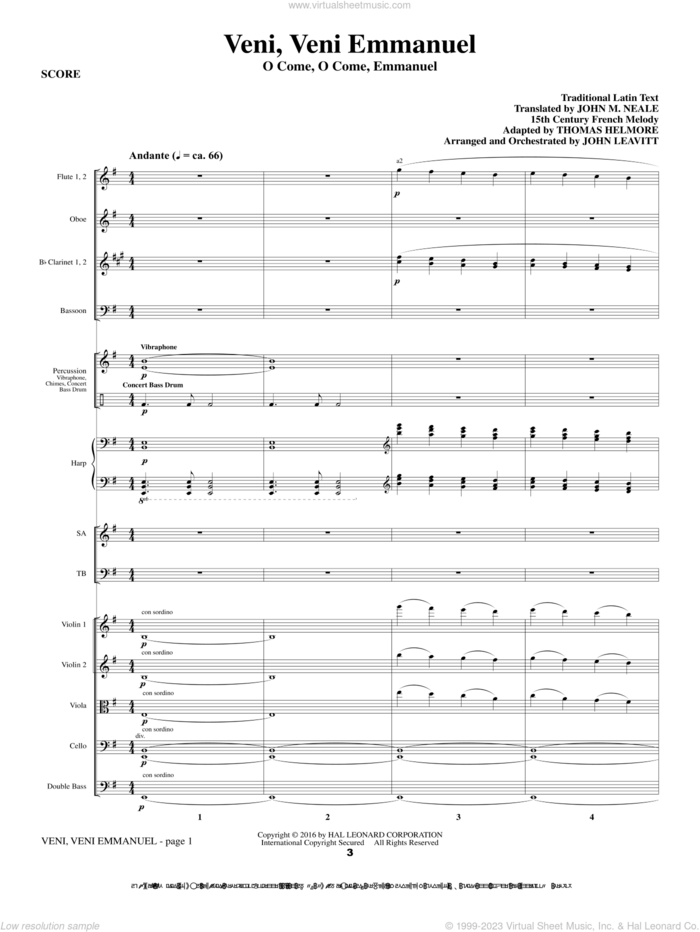 What Sweeter Music (A Cantata For Christmas) sheet music for orchestra/band (full score) by John Leavitt and Robert Herrick, intermediate skill level