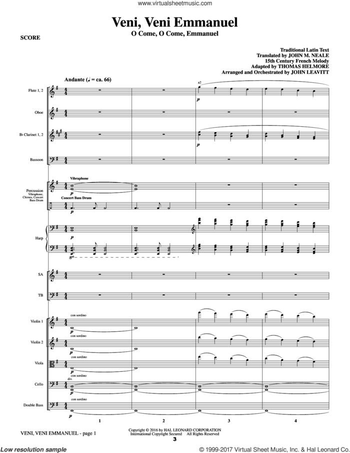 What Sweeter Music (a Cantata For Christmas) (COMPLETE) sheet music for orchestra/band by John Leavitt and Robert Herrick, intermediate skill level