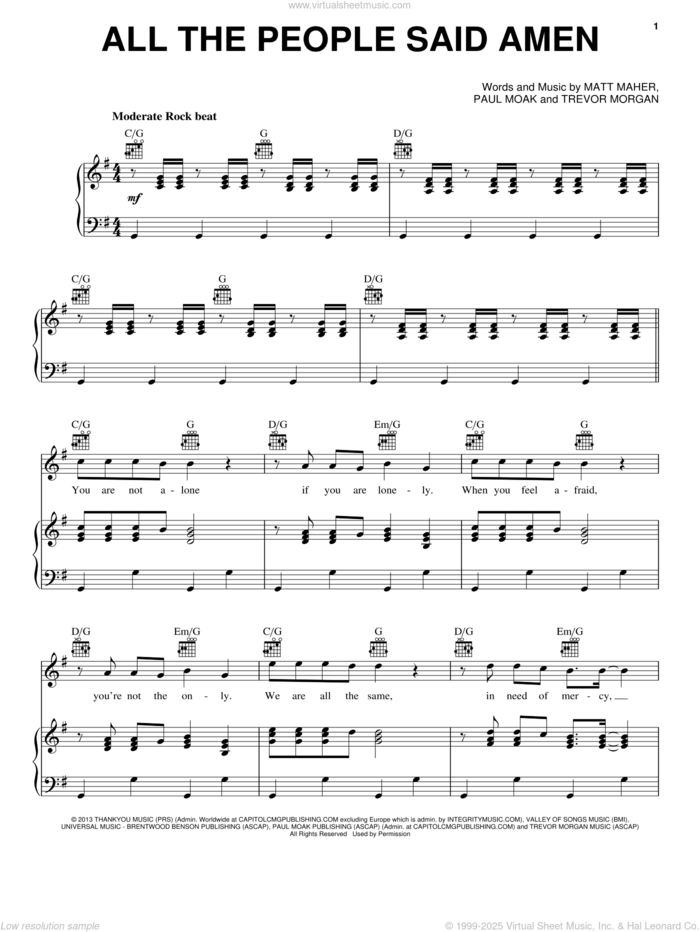 Your Love Defends Me by Matt Maher - Voice - Digital Sheet Music