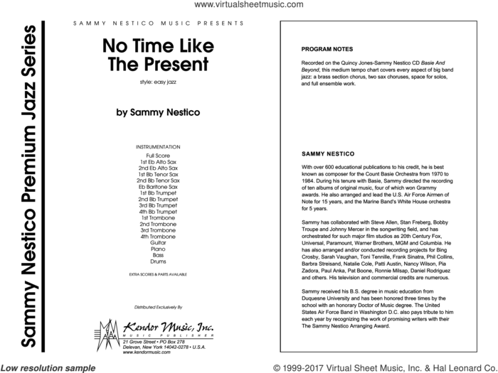 No Time Like The Present (COMPLETE) sheet music for jazz band by Sammy Nestico, intermediate skill level