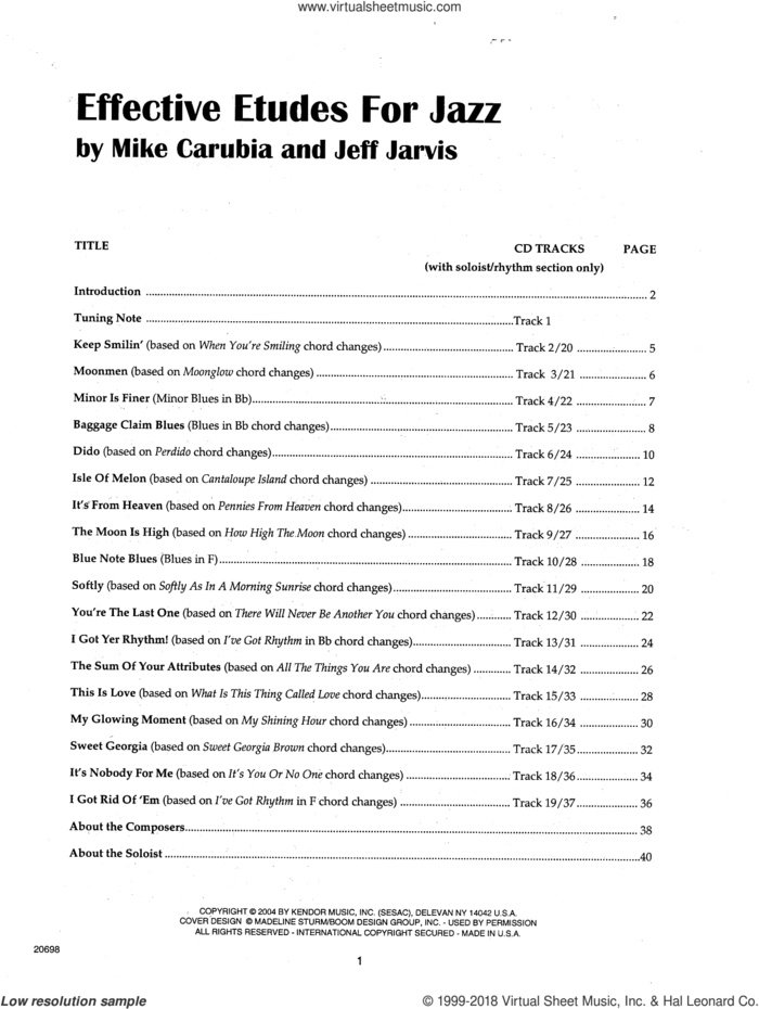 Effective Etudes For Jazz - Guitar sheet music for guitar solo by Jeff Jarvis and Mike Carubia, intermediate skill level