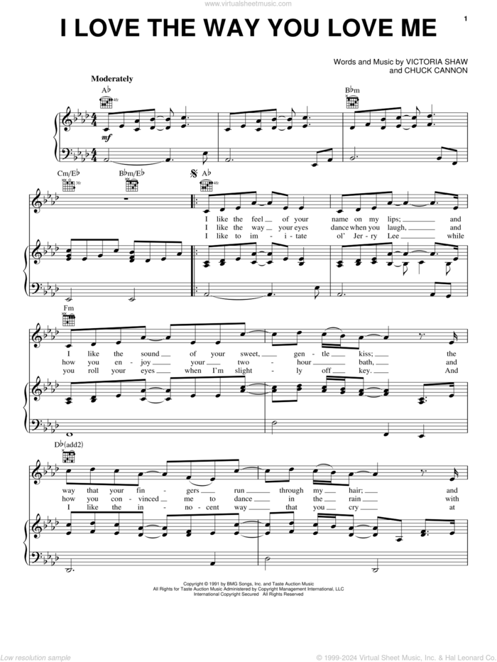 I Love The Way You Love Me sheet music for voice, piano or guitar by John Michael Montgomery, Chuck Cannon and Victoria Shaw, intermediate skill level