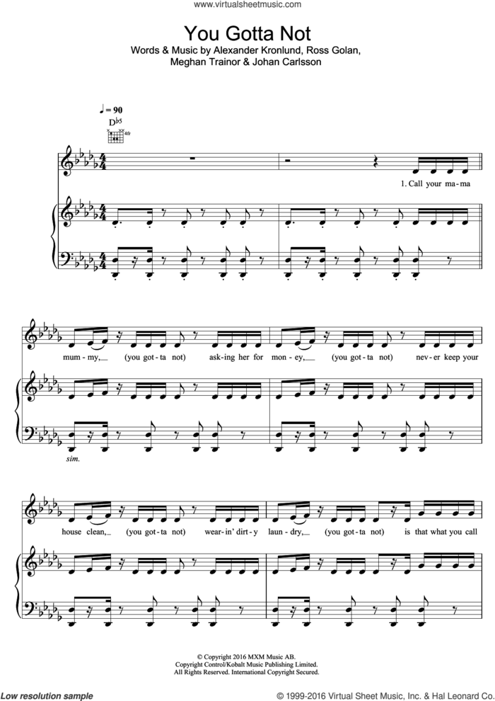You Gotta Not sheet music for voice, piano or guitar by Little Mix, intermediate skill level