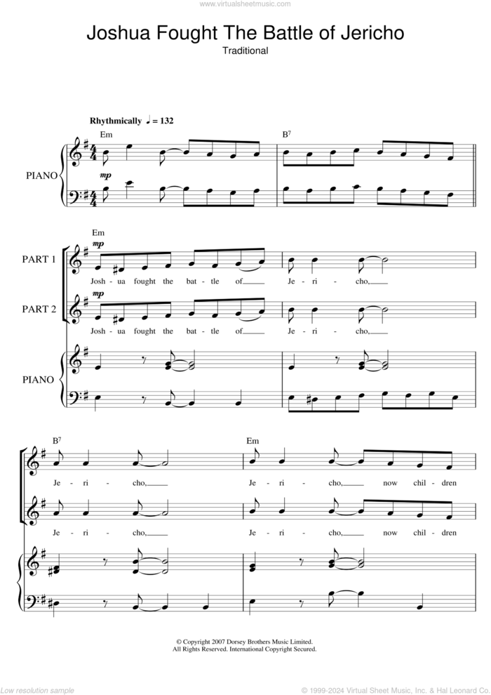 Joshua Fit De Battle Of Jericho (arr. Rick Hein) sheet music for choir  and Rick Hein, intermediate skill level