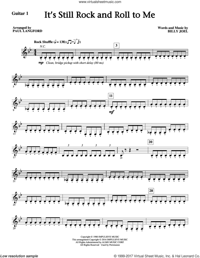 It's Still Rock And Roll To Me (complete set of parts) sheet music for orchestra/band by Billy Joel and Paul Langford, intermediate skill level