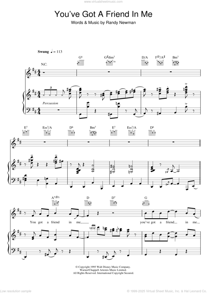 You've Got A Friend In Me (from Toy Story) sheet music for voice, piano or guitar by Michael Buble and Randy Newman, intermediate skill level