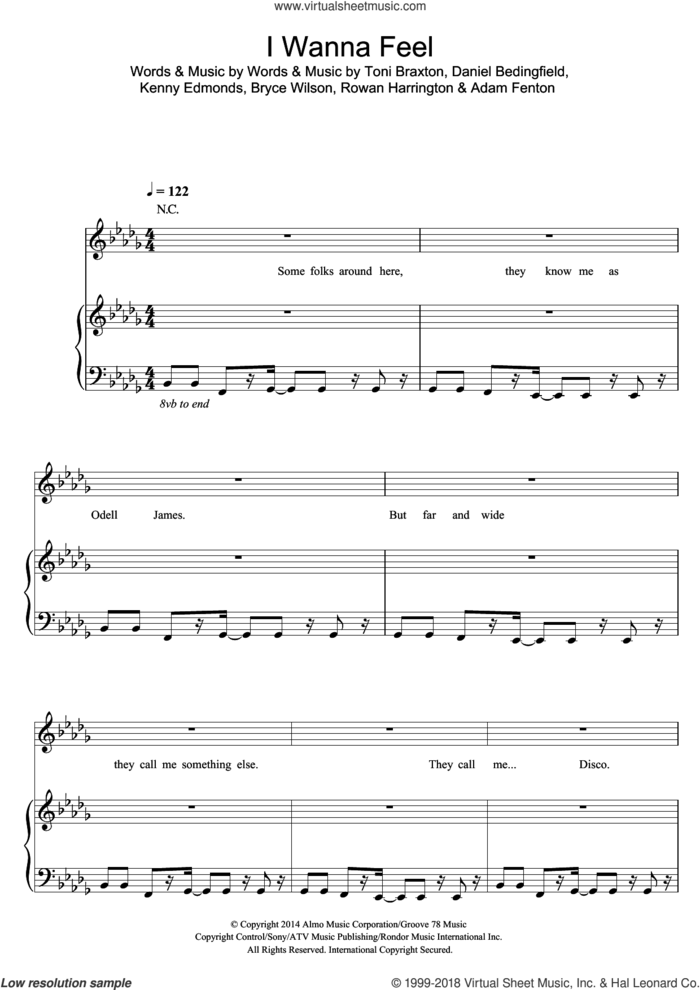 I Wanna Feel sheet music for voice, piano or guitar by SecondCity and Anonymous, intermediate skill level