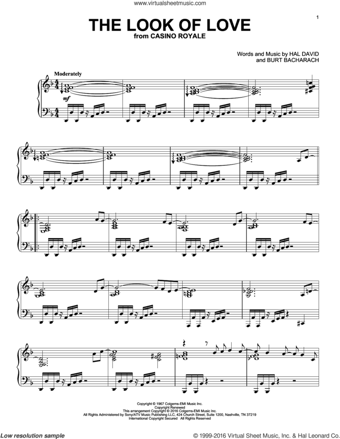 The Look Of Love (arr. Phillip Keveren) sheet music for piano solo by Sergio Mendes & Brasil '66, Burt Bacharach and Hal David, intermediate skill level